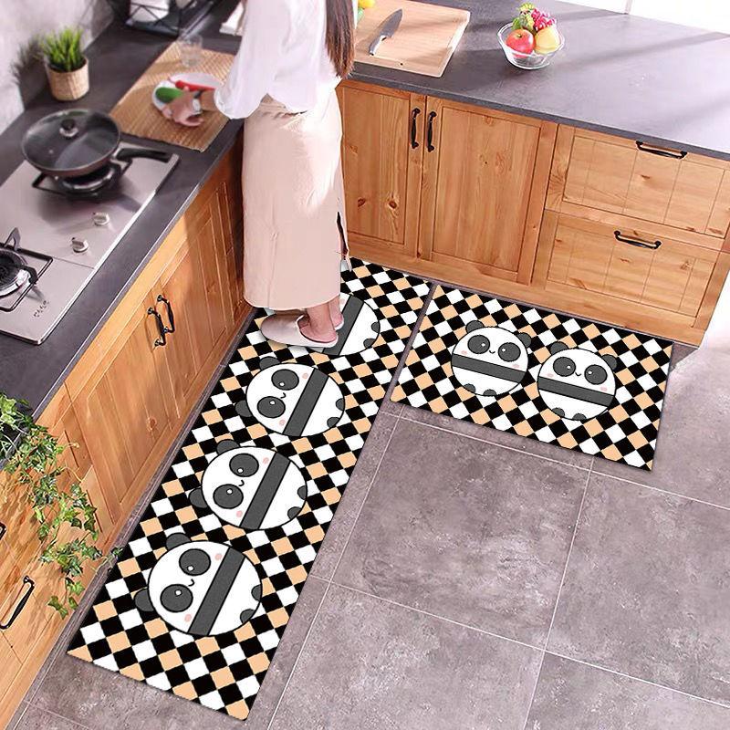 Kitchen Washable Anti-Slip Long Floor Mat Bathroom Entrance Door Absorbent Mat Bedroom Bedside Area Rug Living Room Prayer Rug