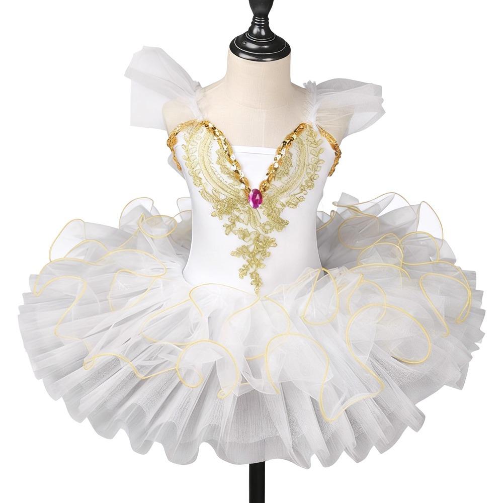 

Puffy Ballet Tutu Sequin Performance Clothes Fashion Kids Ballet Dress Dance 150CM
