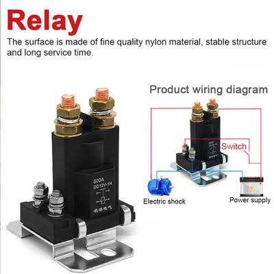12 24V 500A Hochstromrelais Intelligenter Doppelbatterie-Isolatorschalter für Campingwagen Startrelais Auto StartUp