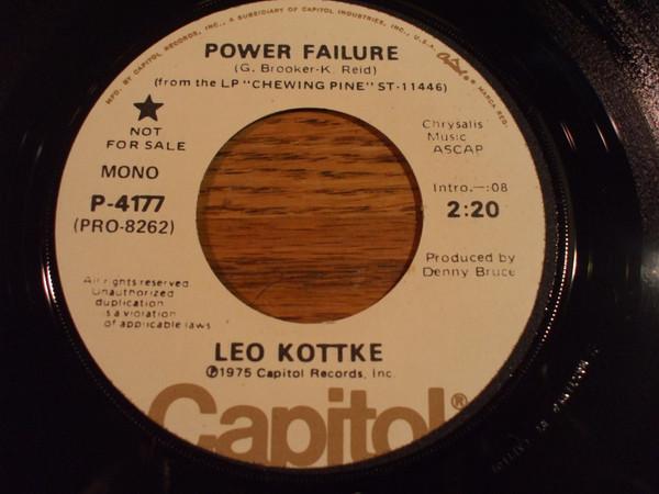

7inch Record LEO KOTTKE - Power Failure P4177PROMO Capitol Records 1975 US Folk Used