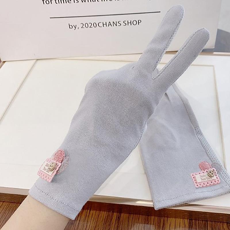 Women Sunscreen Gloves Summer Sun Protection Gloves Non-Slip Touch Screen Gloves Cycling Driving Mittens Thin Anti-Uv Gloves