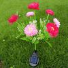 1 Pair Outdoor Solar Lights LED Flower Lamps Automatic On/Off IP44 Waterproof Easy to Install Wireless Garden Solar Lights