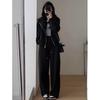 Women's Feminine Slimming & Youthful Casual Sports Set Long-Sleeve Hooded Sweatshirt + Wide-Leg Pants Two-Piece Set