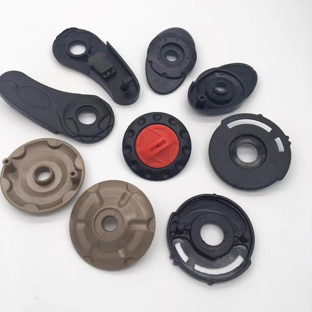 1Pair Motorcycle Helmet Fixed Buckle Rotate Switch Buckle Mirror Holder Lens Base Helmet Lens Button Replacement Helmets Screws