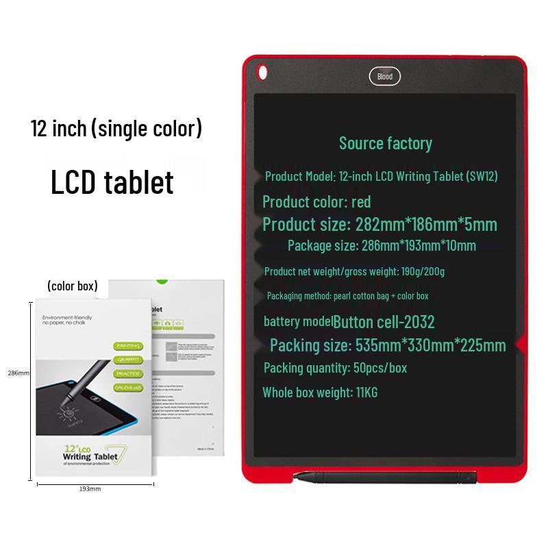 LCD Writing Tablet - 12"/10"/8.5"/4.4" Handwriting & Drawing Board for Kids
