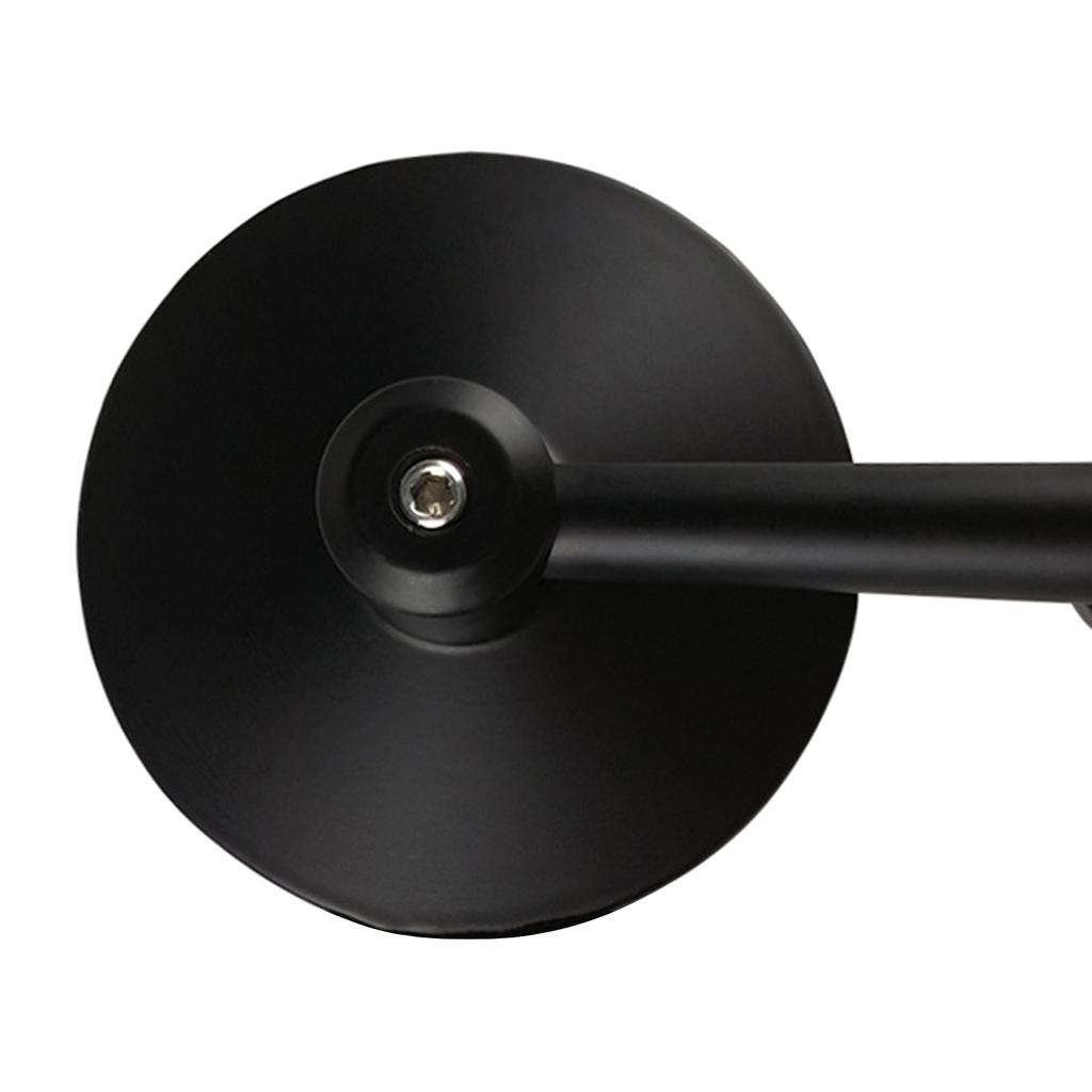 Vintage Motorcycles Scooter Handlebar Convex Mirror Black Round for ATV Scooter Dirt Bike Universal Convex Mirror