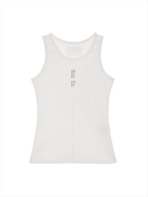 [Matinkim] PINTUCK SLEEVELESS TOP IN WHITE