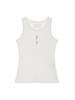 [Matinkim] PINTUCK SLEEVELESS TOP IN WHITE