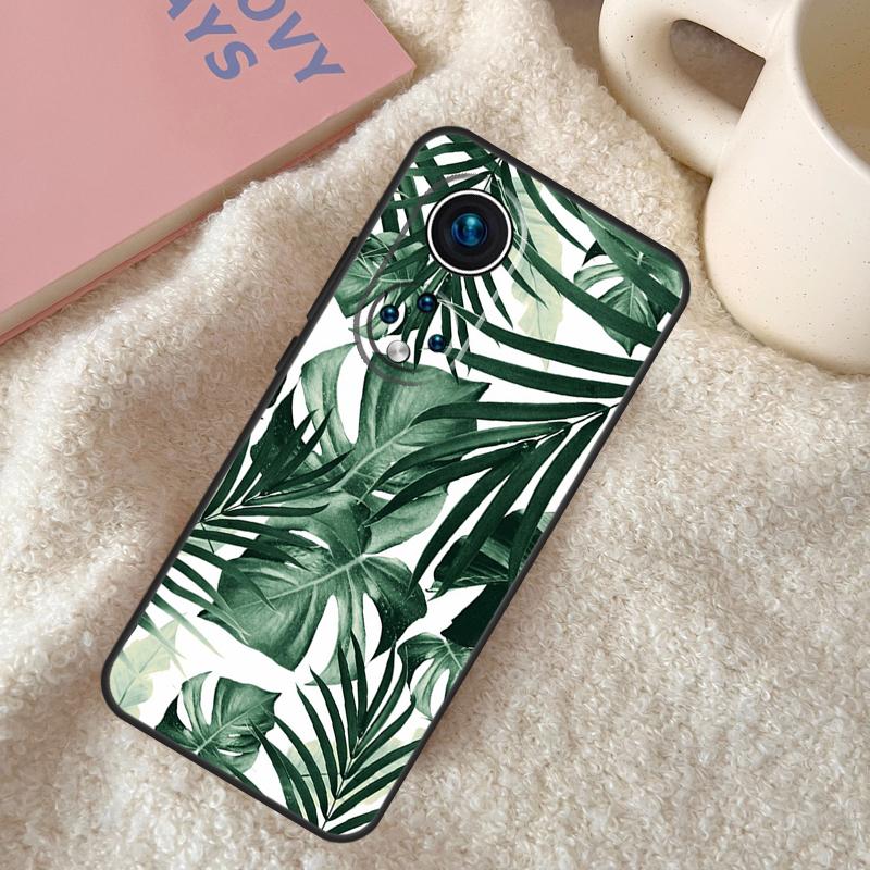 Tropische Grüne Pflanzenblatt Hülle Für Honor X9c X8a X8b X9b X9a X8 X9 50 70 90 Lite Honor 200 Lite Magic 5 6 7 Pro Hülle