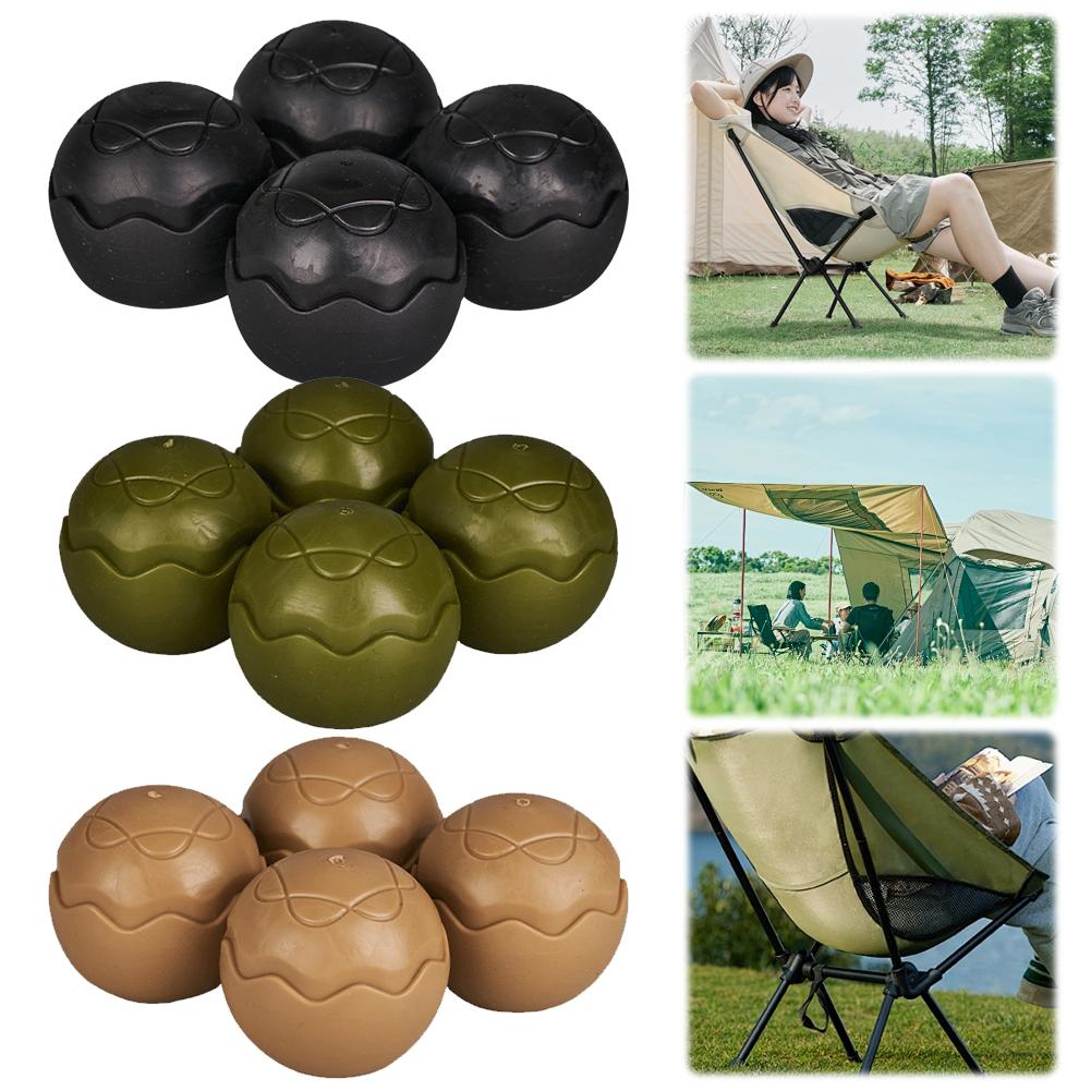 4Pcs Chair Stabilizing Ball Feet Anti-Slip Picnic Stool Leg Caps Universal Chair Feet Pad Replacement for Helinox Camping Chair