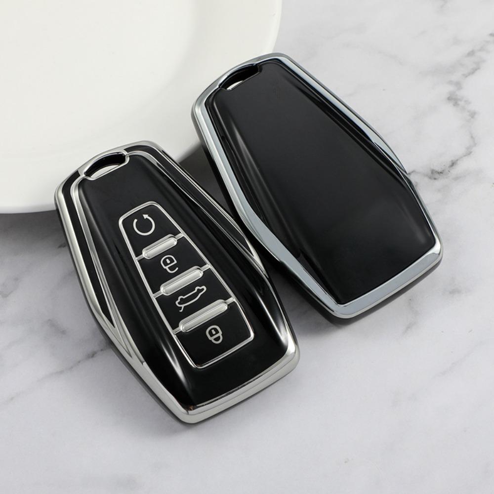 Autoschlüsselhülle für Geely GL Emgrand S Xingyue L Binyue Binrui Xingrui Borui Boyue Yuanjing Silberrand Schlüsselhülle