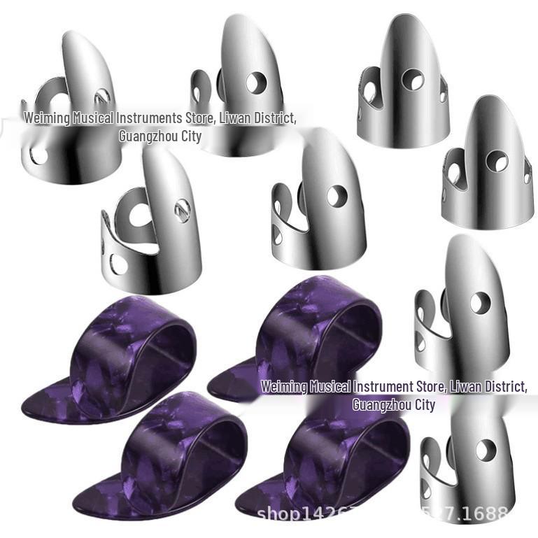 Adjustable Metal Thumb and Finger Picks Holder Cover