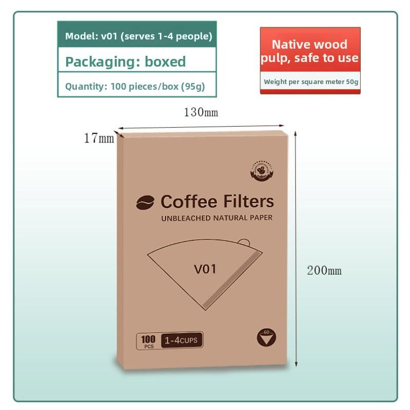 

Coffee filter paper Fan-shaped drip-off hand-brewed coffee hanging ear filter paper filter cup Disposable coffee filter paper