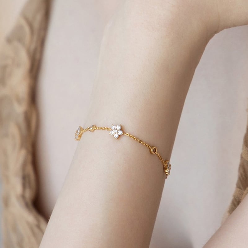 Tatiana (Silver 925) Bloomet Flower Bracelet BR2195