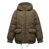 2025 Winter New Cotton Jacket Women's Short Hooded Thickened Cotton Jacket Warm and Fashionable Korean Loose Bread Jacket