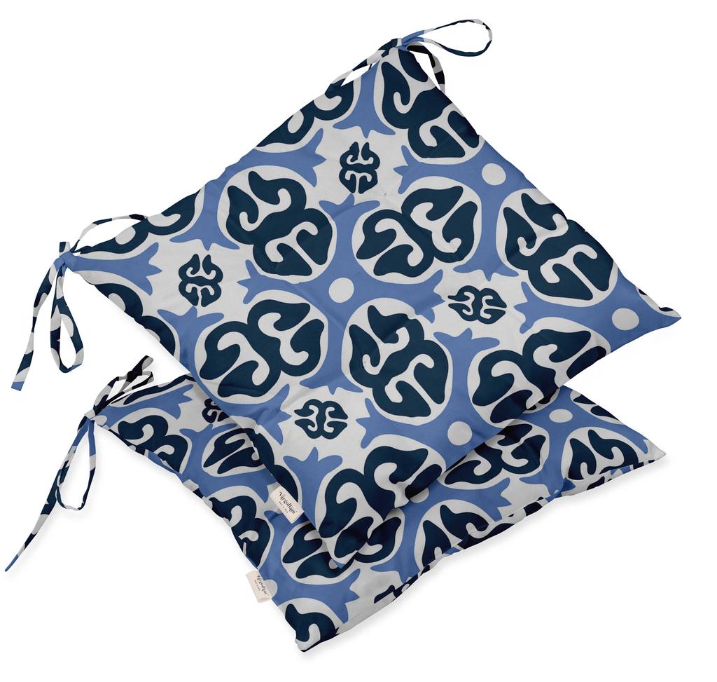 Vargottam Indoor Outdoor Tufted Printed Square Seat Patio Cushion Set Of 2 Water Resistant Patio Furniture Seat Cushion 19,inches, Purple |