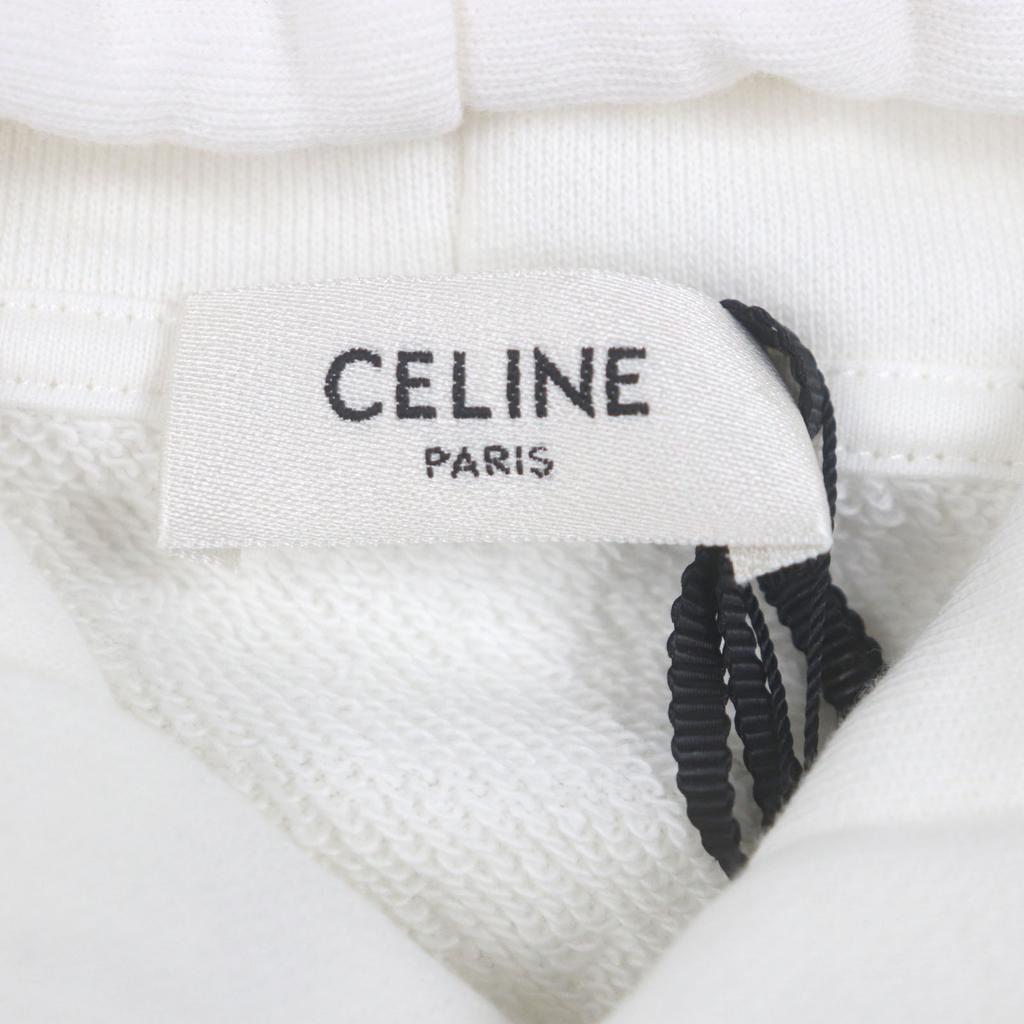 Celine Hoodie White Cotton Mens S 2Y753670Q Used