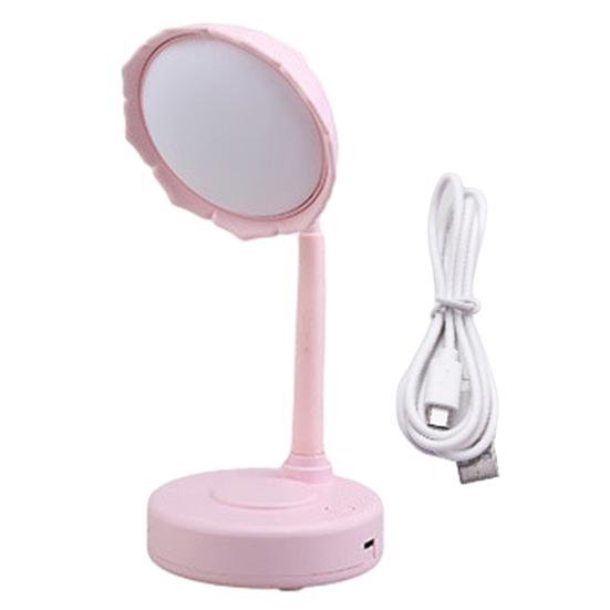 LED Desk Lamp Cute Flower Table Lamp with Adjustable Flexible Gooseneck Rechargeable Eye-Caring Night Light for Dorm Bedroom Reading