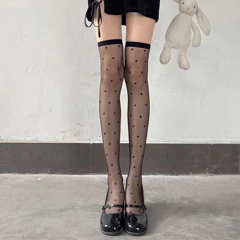 3 Colors.Sexy Women's Tights Classic Dots Thigh High.Ladies Thin Over Knee Socks Transparent Vintage Dot Stockings Thighhighs