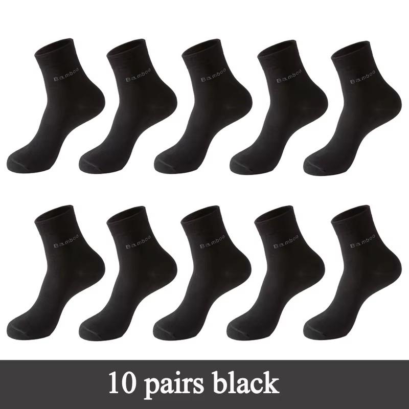 10 Paar /Los Bambusfaser Socken Herren Lässig Business Antibakteriell Atmungsaktiv Herren Kniestrümpfe Hochwertige Garantie Socken