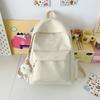 New Backpack Simple Atmosphere Junior High School Students' Schoolbags Leisure Shopping Solid Color Ladies' Backpacks