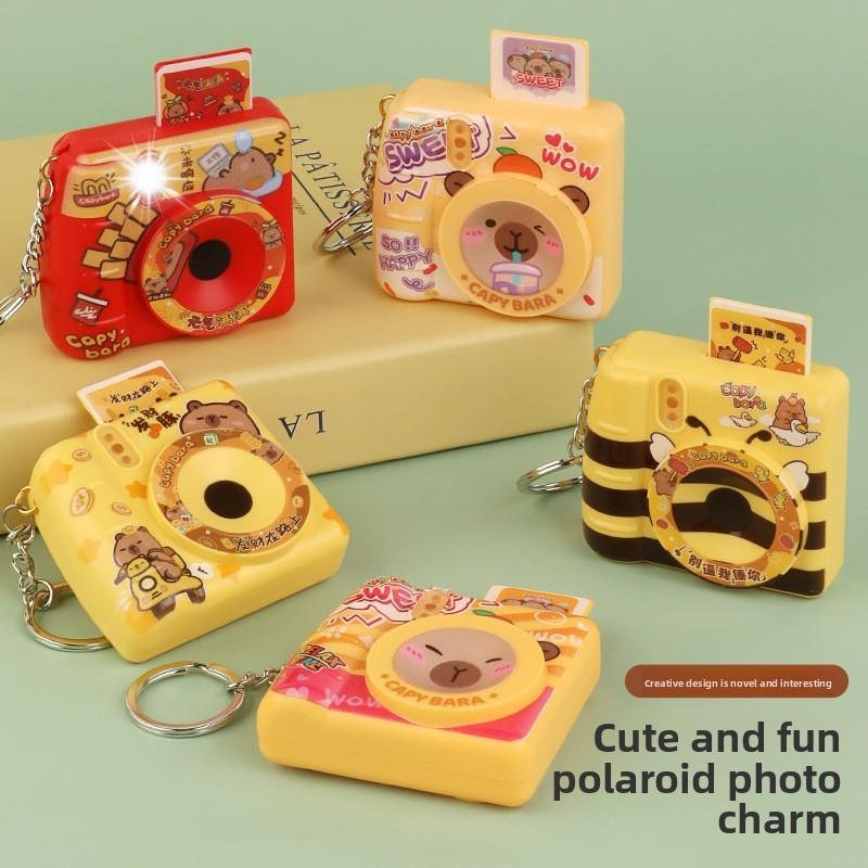 Capybara Camera Flash Keychain With Light And Sound For Kids Gift