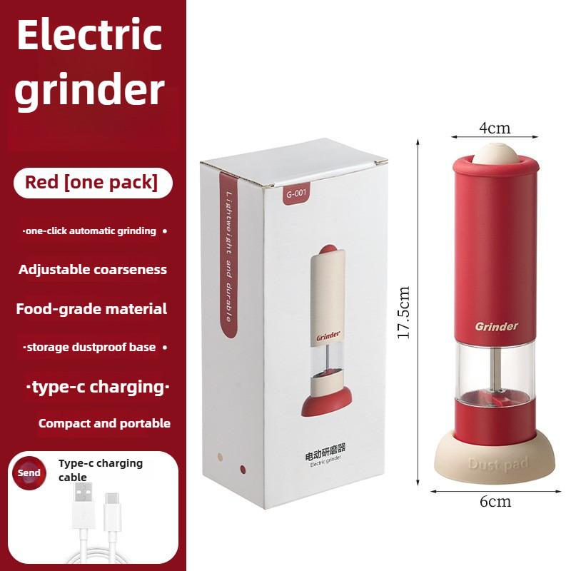 

Электрическая мельница для перца Кухонные инструменты Свежемолотая приправа Бытовая Морская соль Перец порошок Бутылка для помола черного перца красный