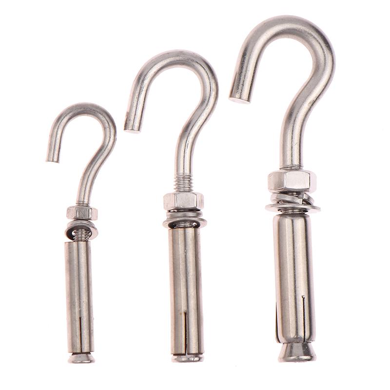 2 Stück M6 M8 M10 M12 304 Edelstahl Expansionshaken Betonwandankerbolzen Becher Geschlossen Federöffnung Hülse Befestigungselement