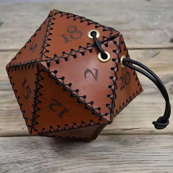 Keep Tidy Large Capacity Useful Vintage Role Play Game Dices Organizer Bag with Drawstring Dices Bag
