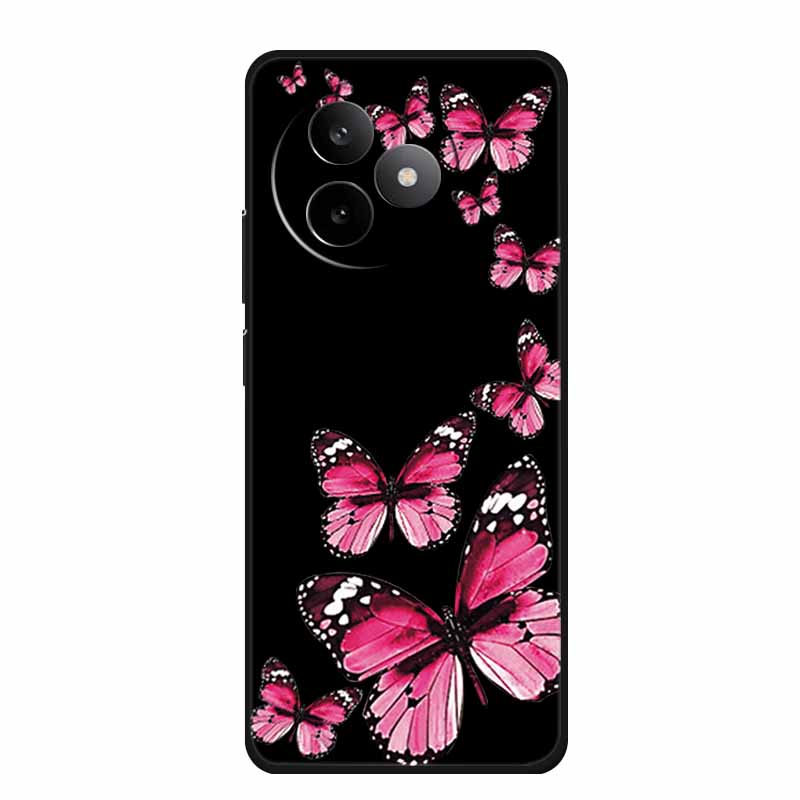 Phone Case For Xiaomi Redmi K80 Ultra Case Soft Black Silicone Cartoon Cat TPU Funda For Redmi K 80 Ultra Case Coque 6.83" Shell