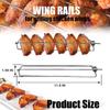 LMETJMA Hähnchenflügel BBQ-Gabel Edelstahl Hähnchenflügel Grillrost Barbecue Flügelschienen zum Grillen von Hähnchenflügeln