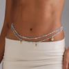 DIY Bohemian Seed Beaded Waist Chain Pearl Shell Waist Belt  For Female Women Lady Girl