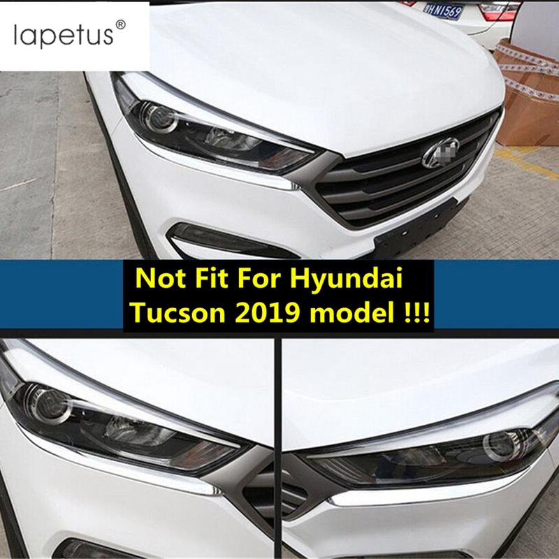 Chromový Přední Zadní Světlo Světlomet Obočí Pás Kryt Lišta Pro Hyundai Tucson 2016 - 2018 Příslušenství Exteriér