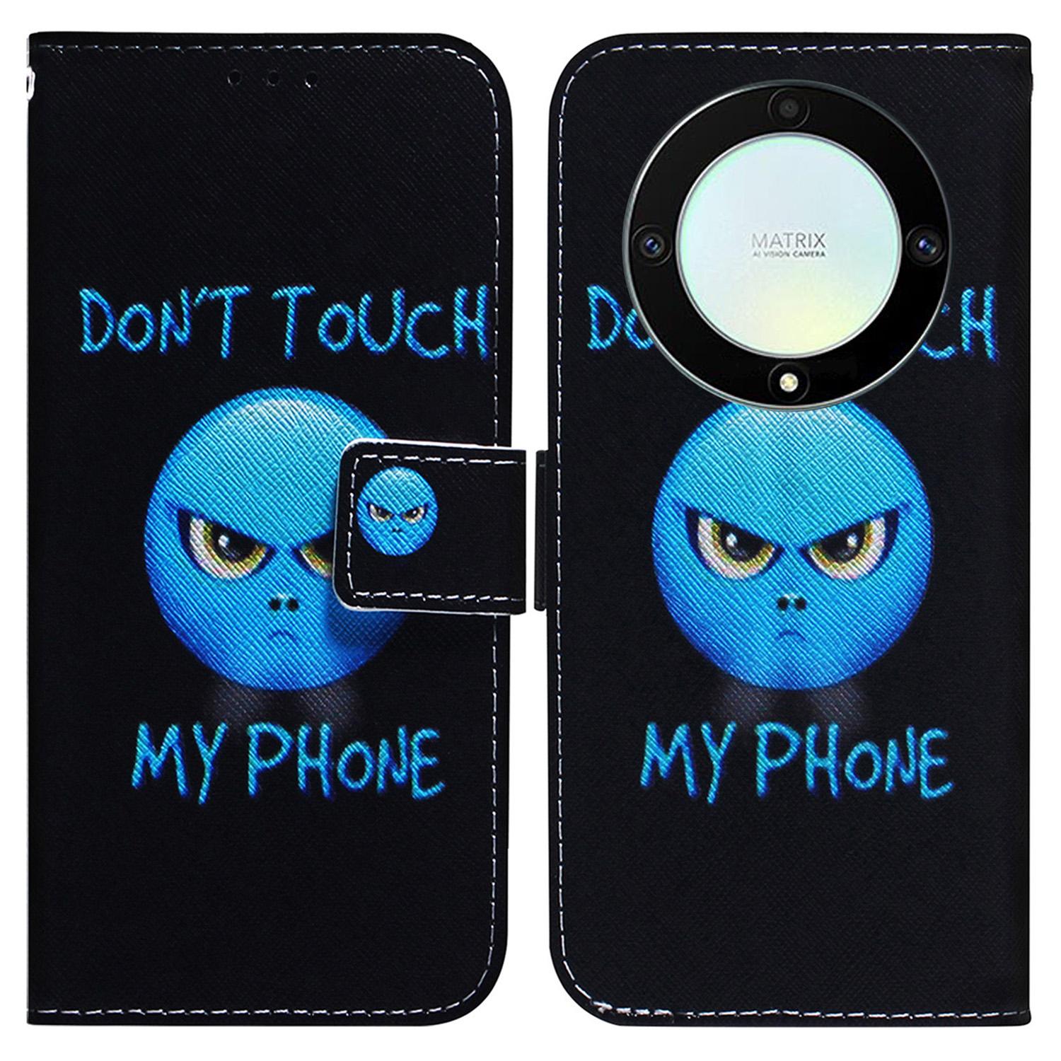 

For Honor X40 5G/X9a 5G/Magic5 Lite 5G Pattern Printing Stand Cover Anti-drop PU Leather Wallet Phone Case J