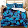 3D Butterfly Themed Bedding Set with Colorful Wing Pillowcases and Duvet Covers 2 or 3 Pieces AU180 * 210 Full Size Home Decoration