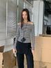 Dorothy Korea Spring Slim-Fit One-Shoulder Clavicle Long Sleeve T-Shirt Women