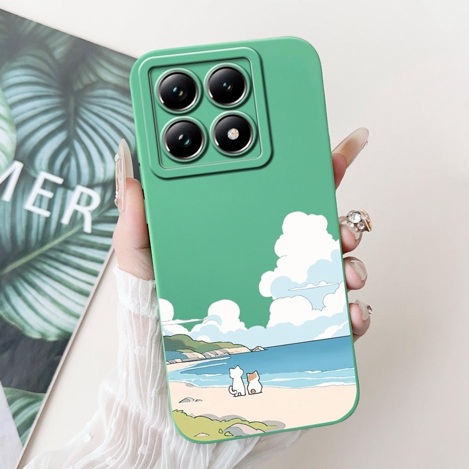 Für Xiaomi Mi 14T Pro Hülle Einzigartige Bonbon-Lackierte Abdeckung Stoßfeste Handyhülle Für Xiaomi 14T Pro Mi14T 5G Weiche Hüllen Hülle Stoßfänger
