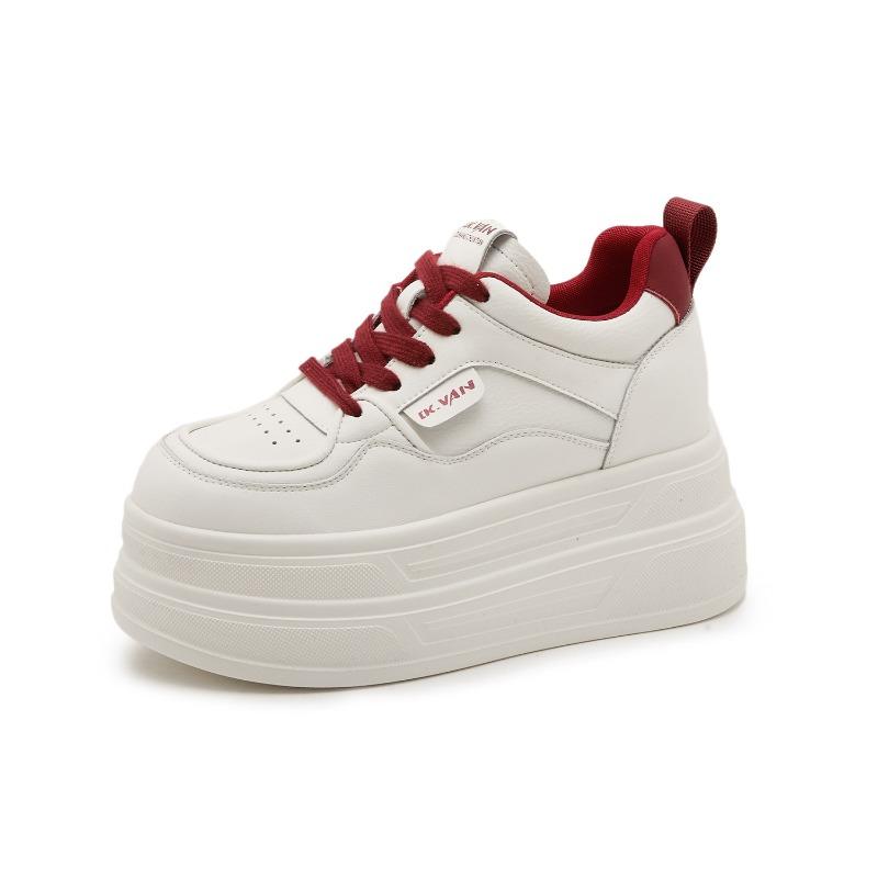 2575 Inner Height Increase White Shoes Women's New Versatile Skirt Small Thick Baseplate Shoes Women