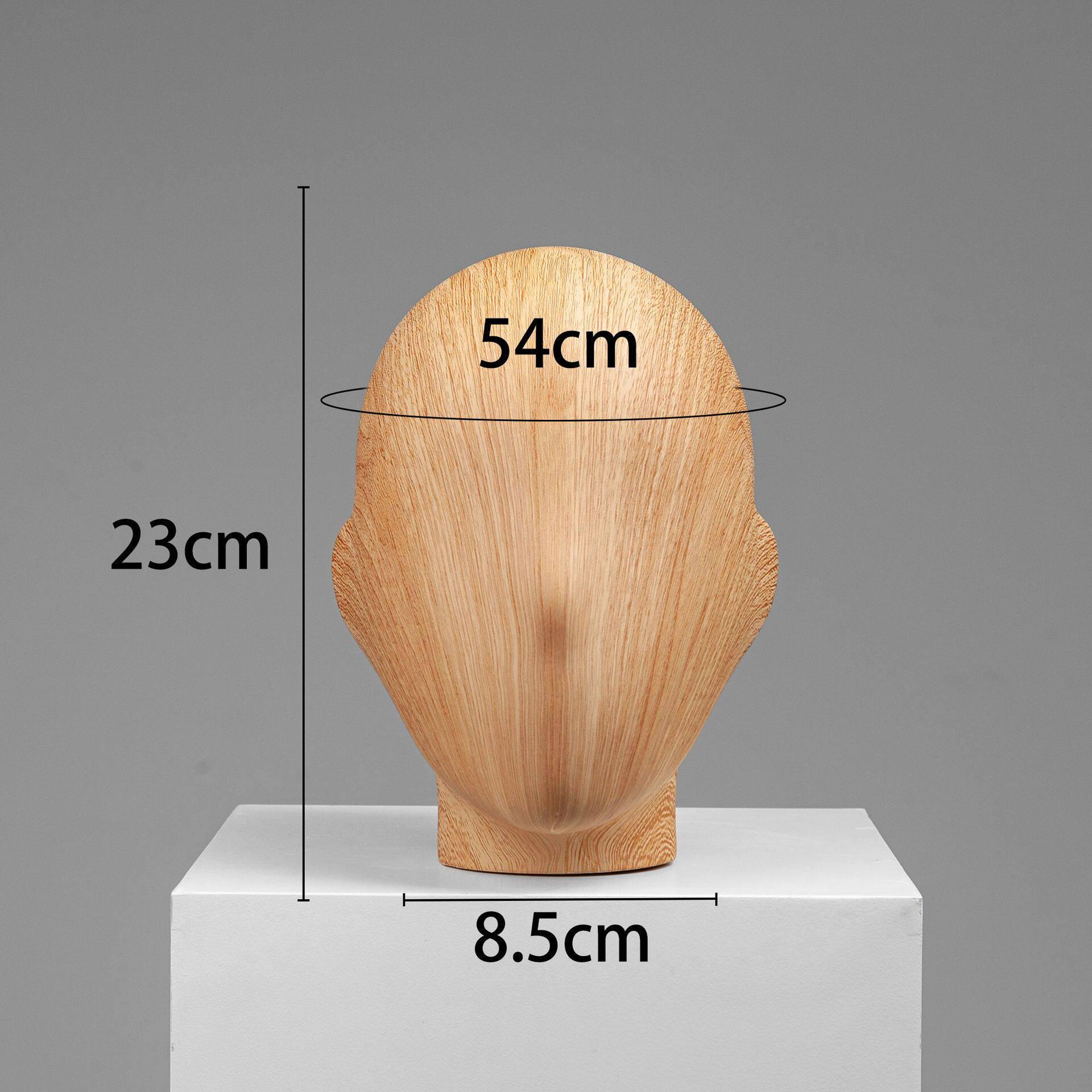 

Light Wood Grain Desktop Head Mold for Hat and Glasses Display