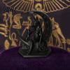 Low-key High-end Decoration 3D Printed Anubis Moon Figurine, Ancient Egyptian Mythology Statue, Frosted Texture Decor Dark Style Wolf Desk Ornament,