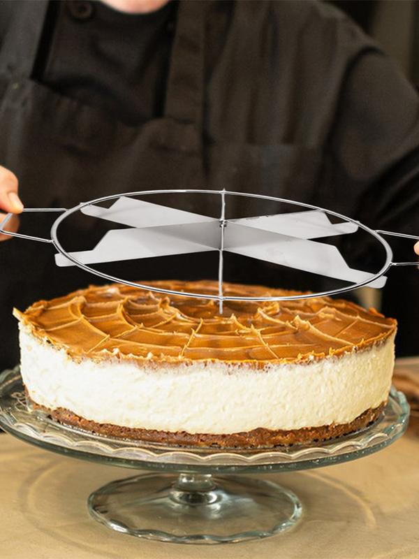 Stainless Steel Cake Cutter Slicer Pie Cutter Equal Portion Marker Round Bread Divider Pastry Cheese Pizza Cutting Press Tool