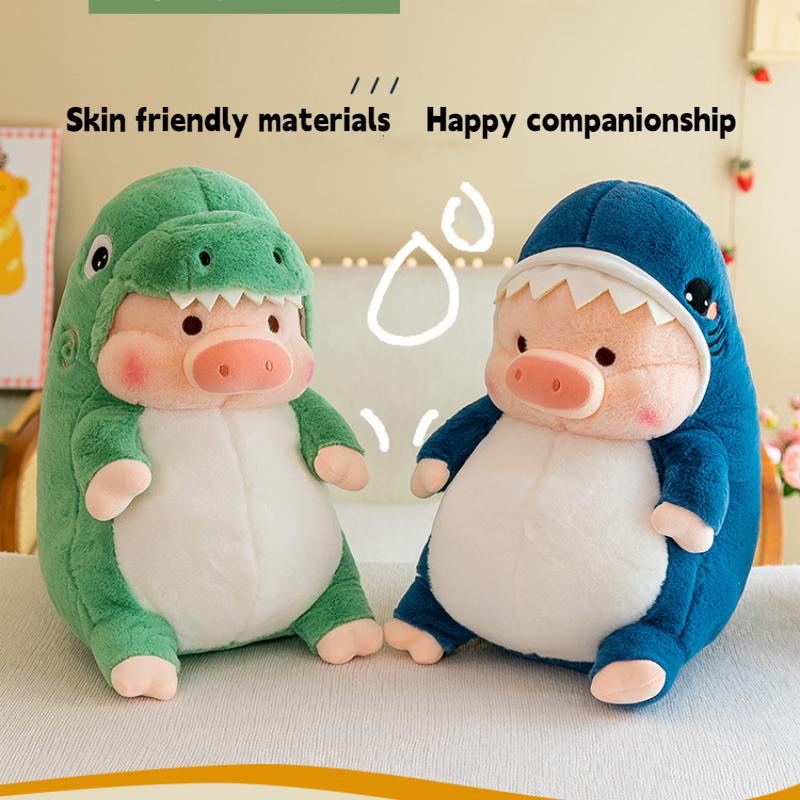Plush Toy Pig Dinosaur Shark Stuffed Animal Creative Soft Pillow Decoration Sofa