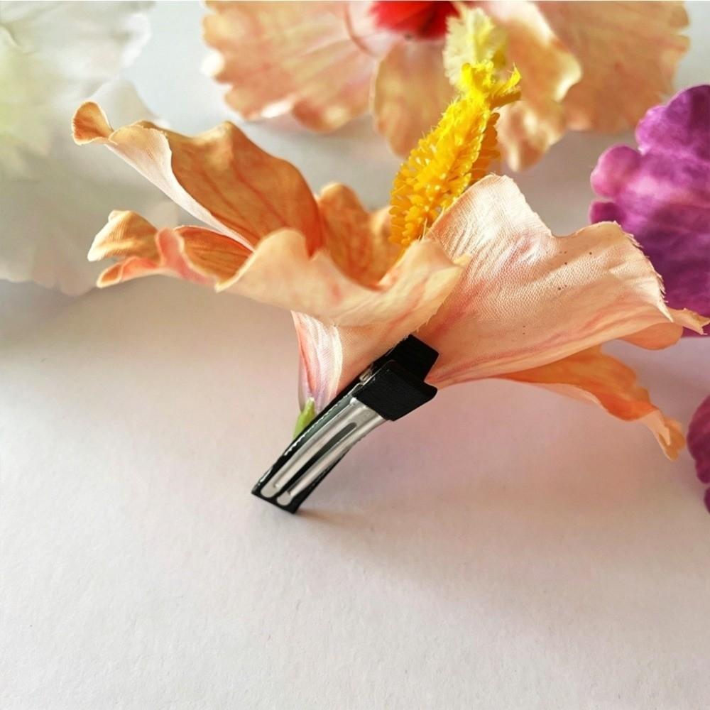 Floare Artificială Floare de Hibiscus Agrafă de Păr Nu Rănește Părul Stil Bohemia Accesorii de Păr Fotografie Plajă Călătorie Agrafă Laterală pentru Nuntă
