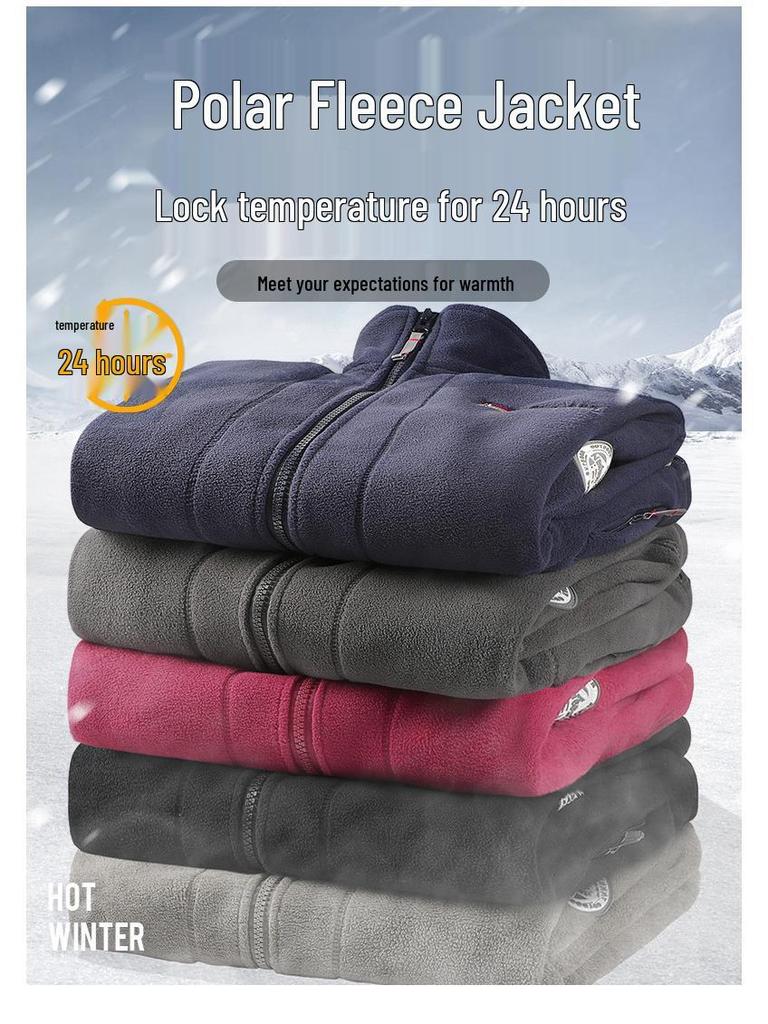Herren 2024 Winter Doppelseitige Fleecejacke für Outdoor-Bekleidung, Norwegen-Stil