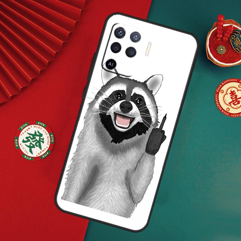 Cartoon Raccoon Kawaii Case For Oppo A6 A5 Pro A15 A18 A38 A58 A78 A98 A54 A74 A94 A17 A57 A80 A60 A40 A16 A76 A96