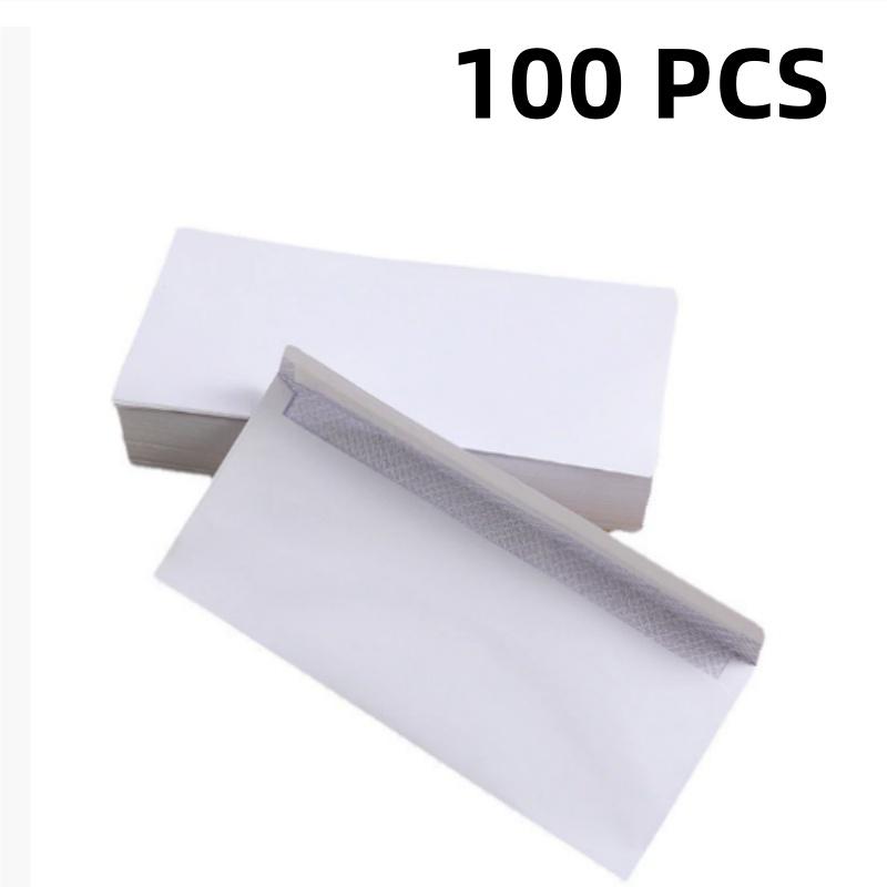 10-100PCS Windowless White Envelope 10 # Secure Business Envelope Can Hold A4 Paper Bill Invoice Self Sealing Envelope