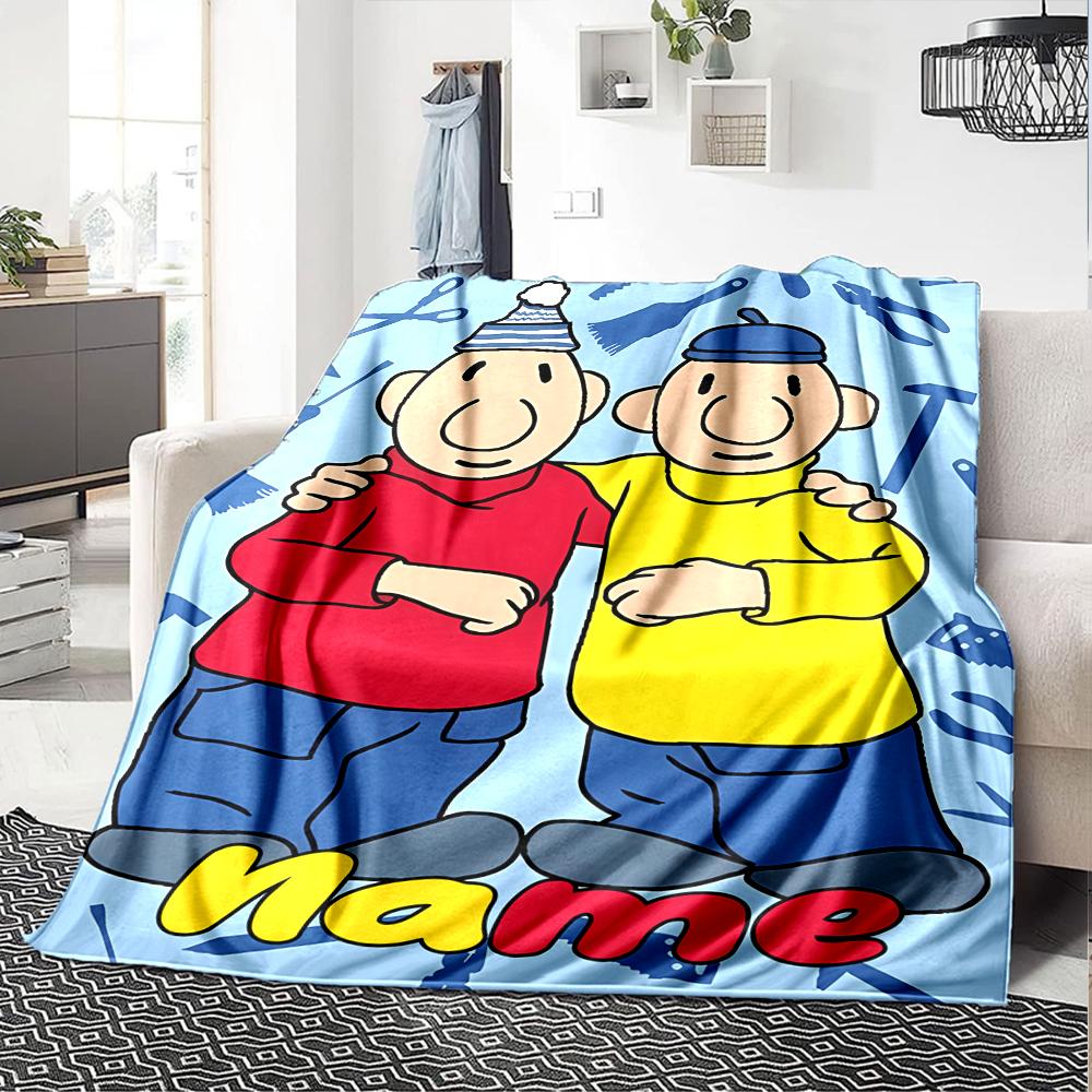 Customiz Name Personality Pat and Mat Blanket Soft &Warm Sofa Office Bed Travel Lunch Break Blanket, Gift Suitable All Seasons