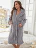 Robe chaude jacquard à manches longues pour femme pour l'automne et l'hiver