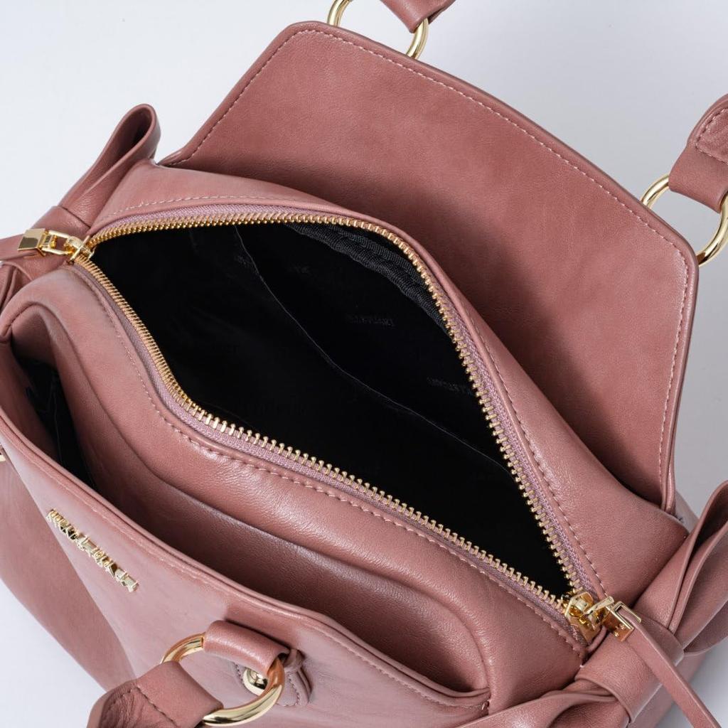Jill Stuart Pecot Shoulder Bag with Ribbon Feminine and Vintage Design, Style, JSLH5EH2, Pink, Women's