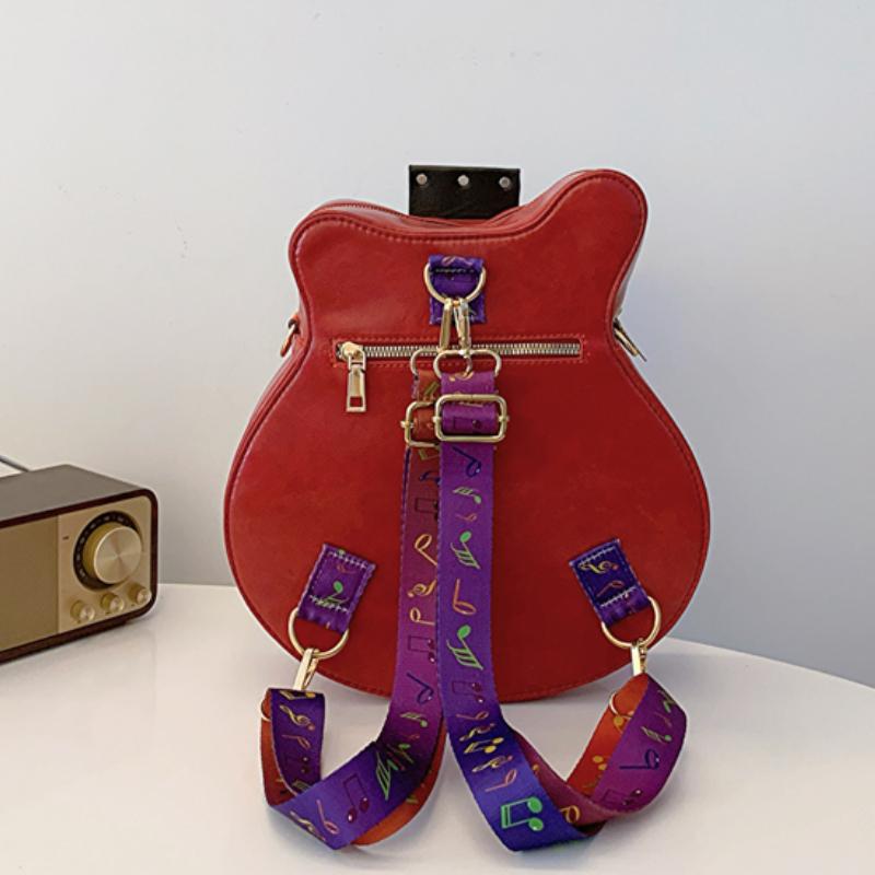 New Popular Combination Motorcycle Guitar Backpack Fashionable and Personalized Versatile Women's Crossbody Bag